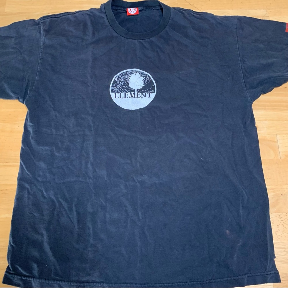 VTG Late 90s  XL Early 2000s Element Skateboards Black T-Shirt